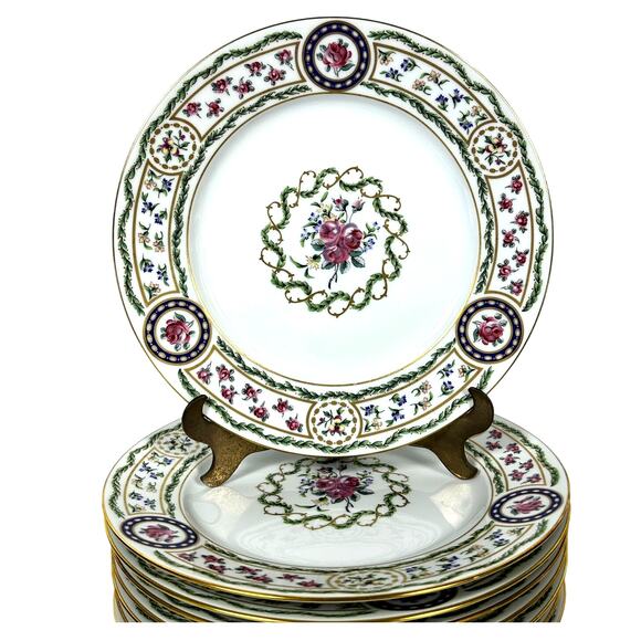 Haviland Limoges "Louveciennes" Dinner Plate 10.5" France-Set of 8-Pristine Mint - Picture 2 of 10